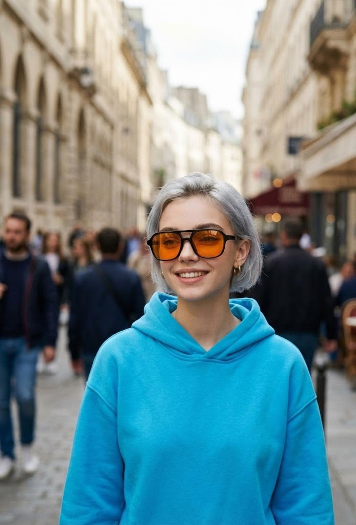 Natural street portrait inspired by Scott Schuman, woman wal