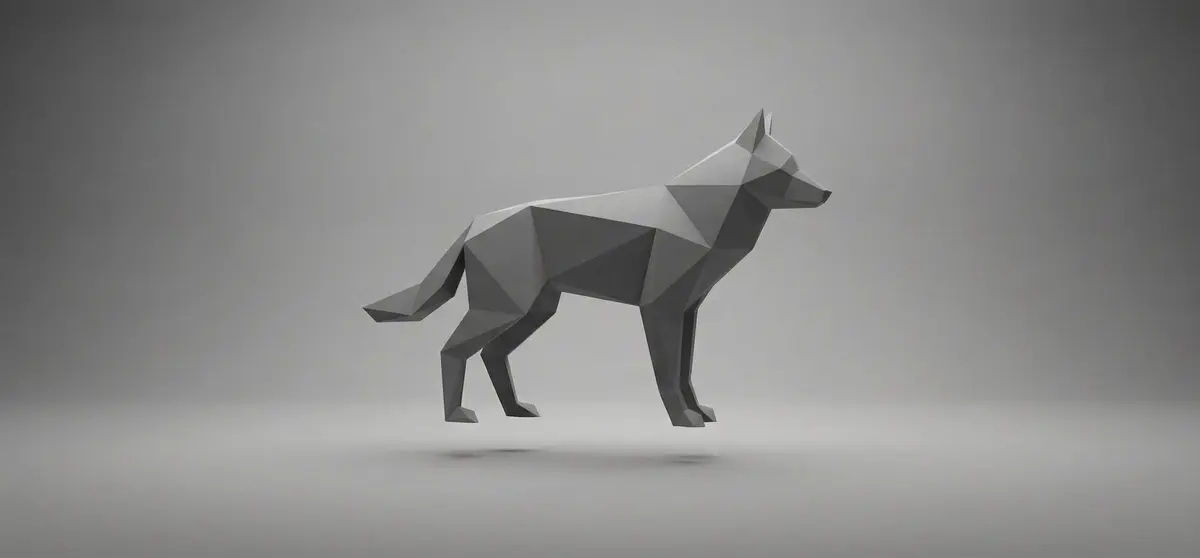 [SUBJECT] abstracted into simple geometric forms, floating i