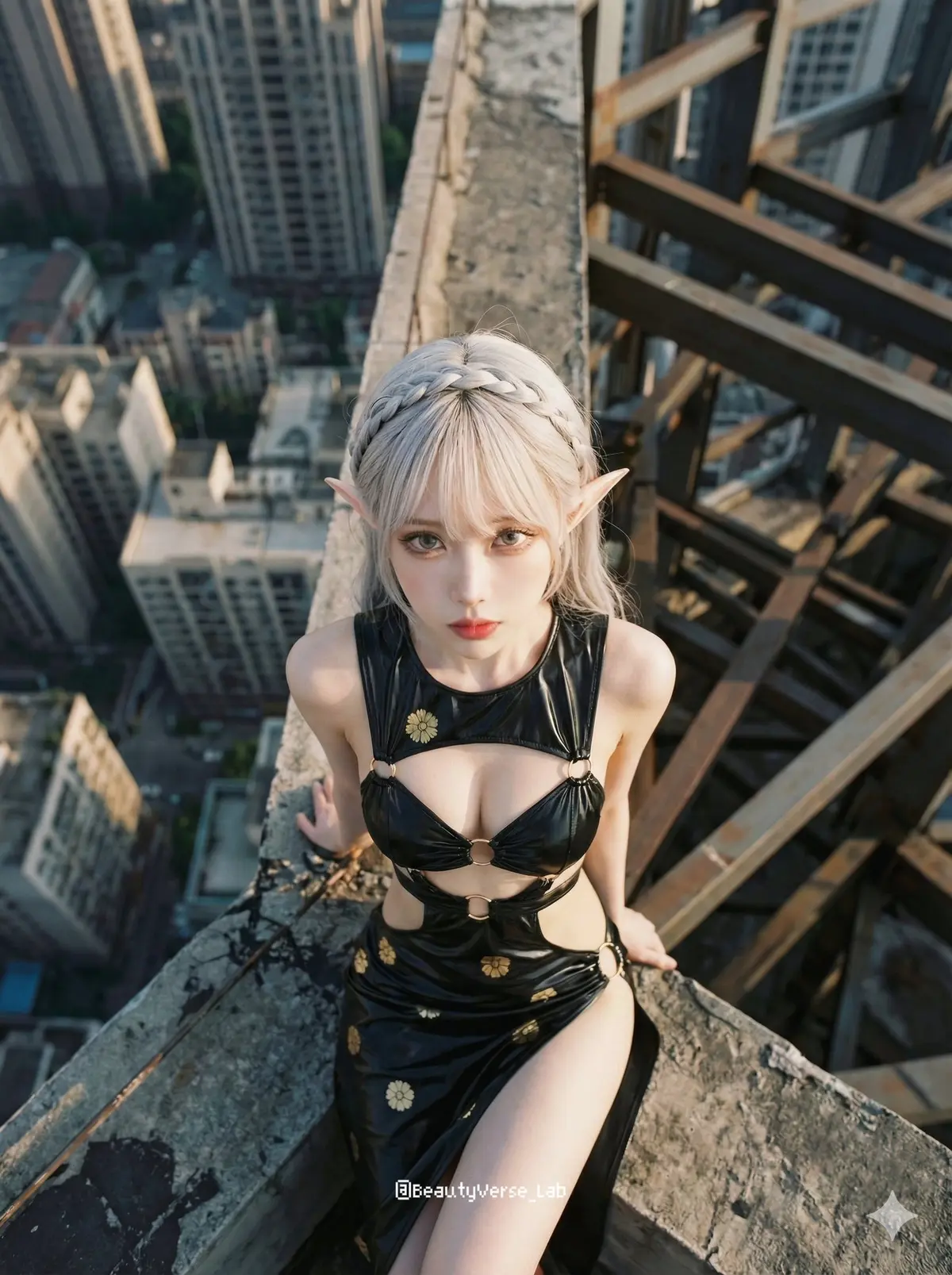 {
  "prompt": "Cinematic film still, **extreme top-down MEDI