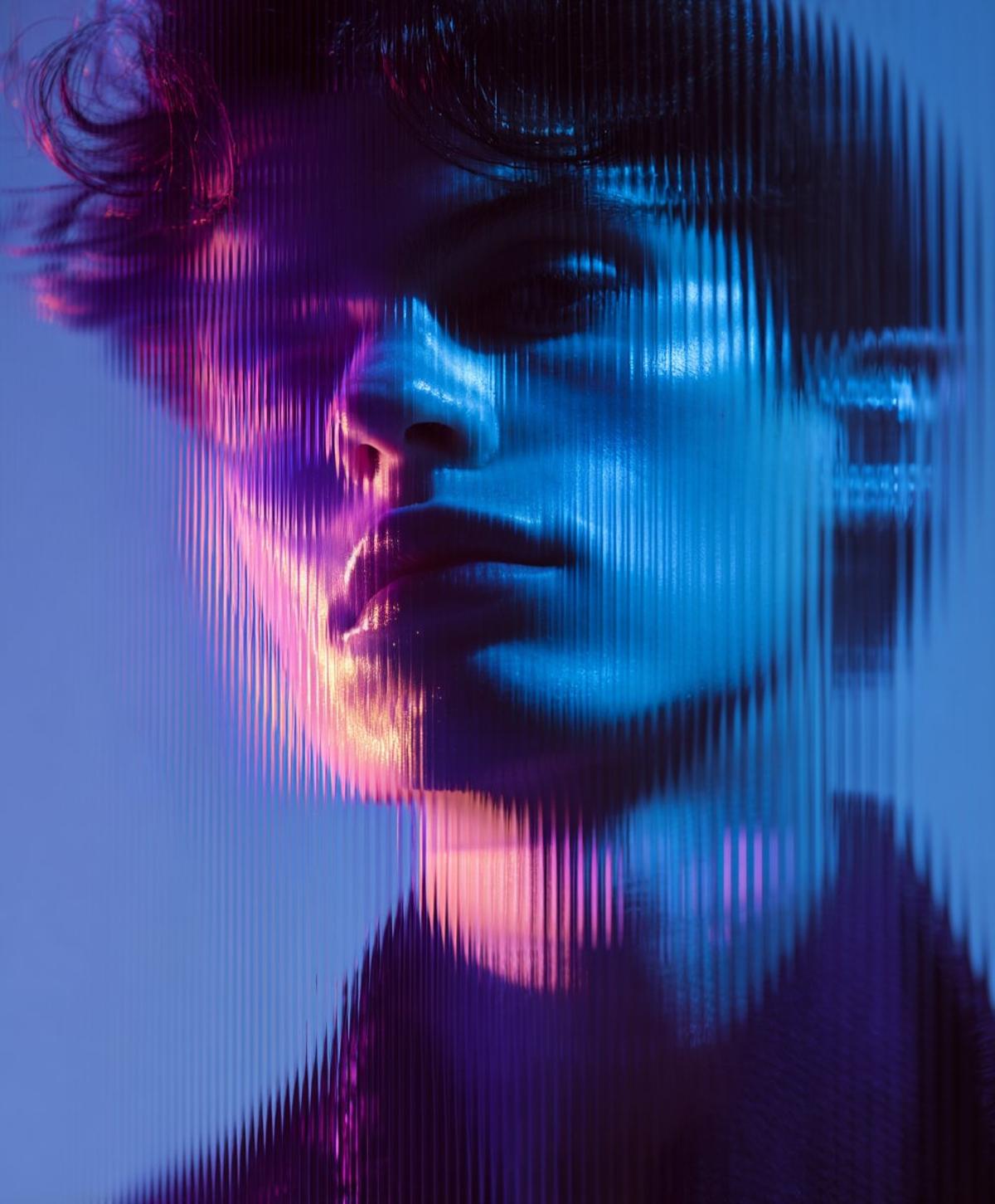 portrait of a [SUBJECT DESCRIPTION], photographed entirely t