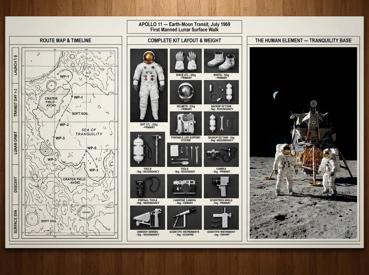 An expedition leader's planning board for [JOURNEY / MISSION