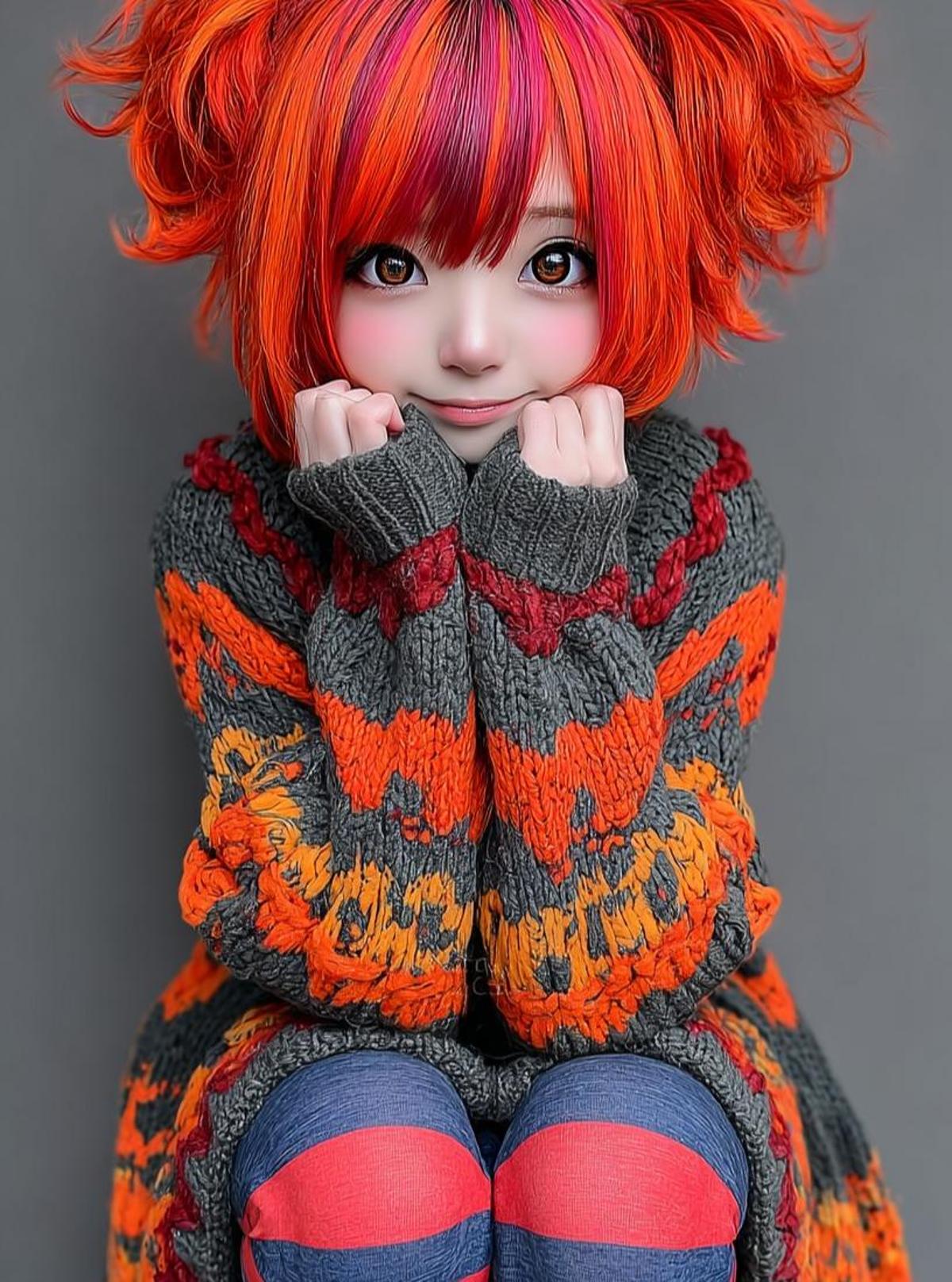 {
"Objective": "Create a highly detailed kawaii doll-like