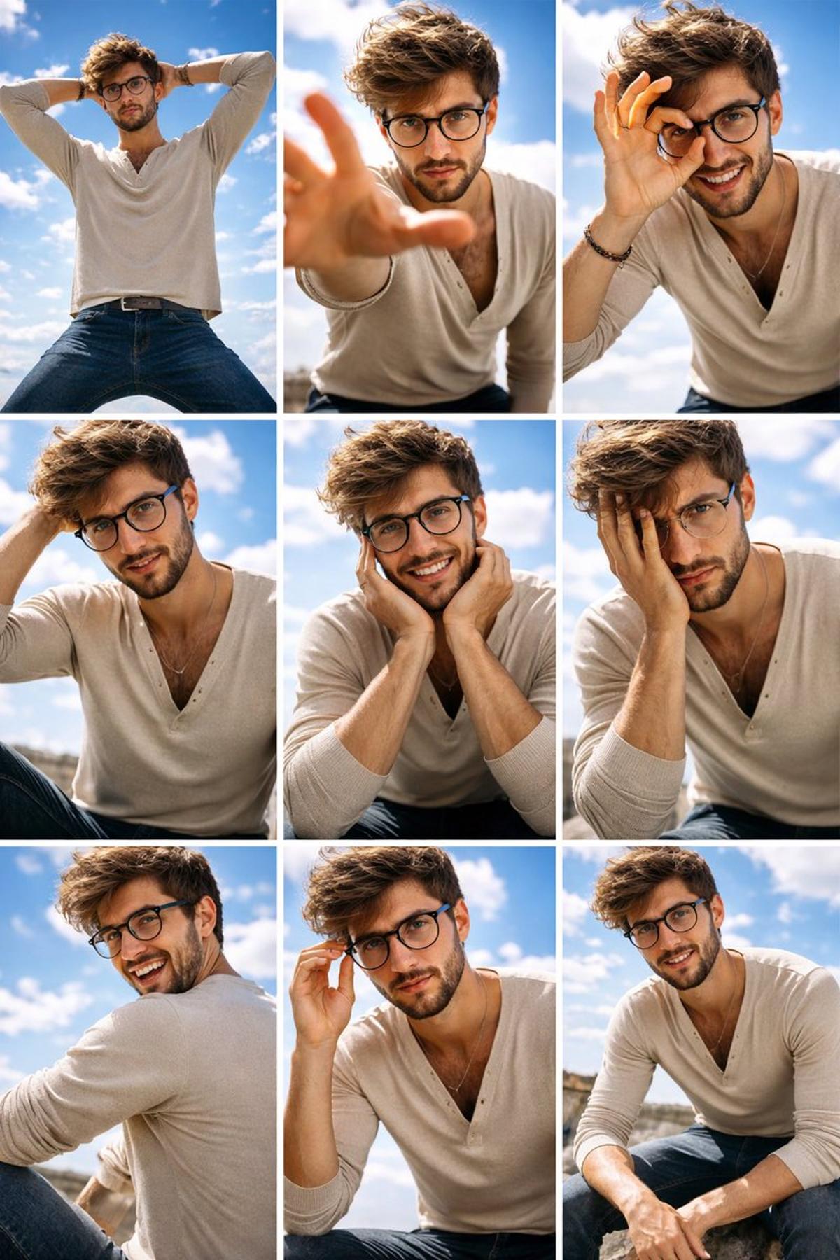{
  "prompt": "A high-resolution 3x3 grid photo collage feat
