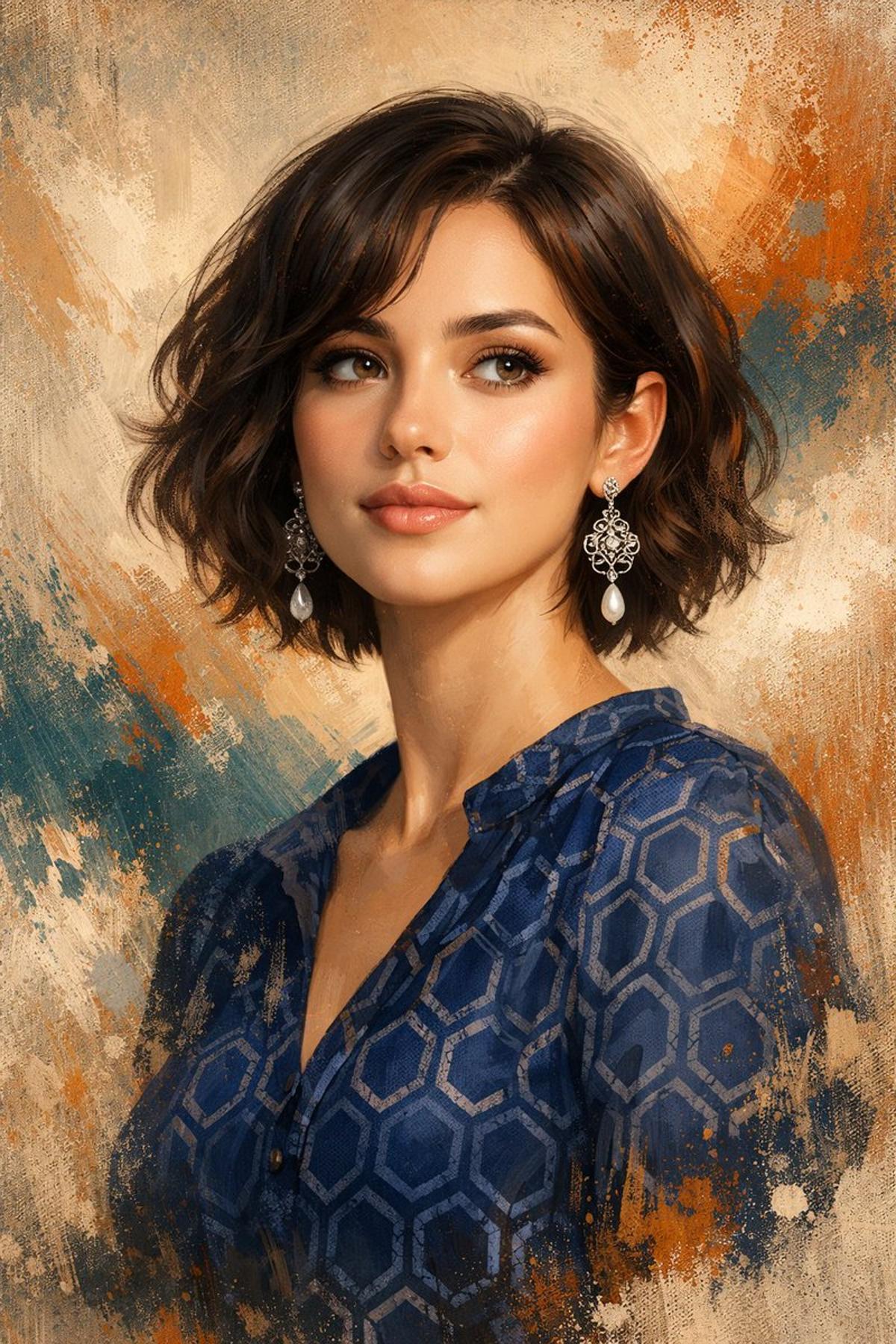 A beautiful semi-realistic digital portrait of an elegant yo