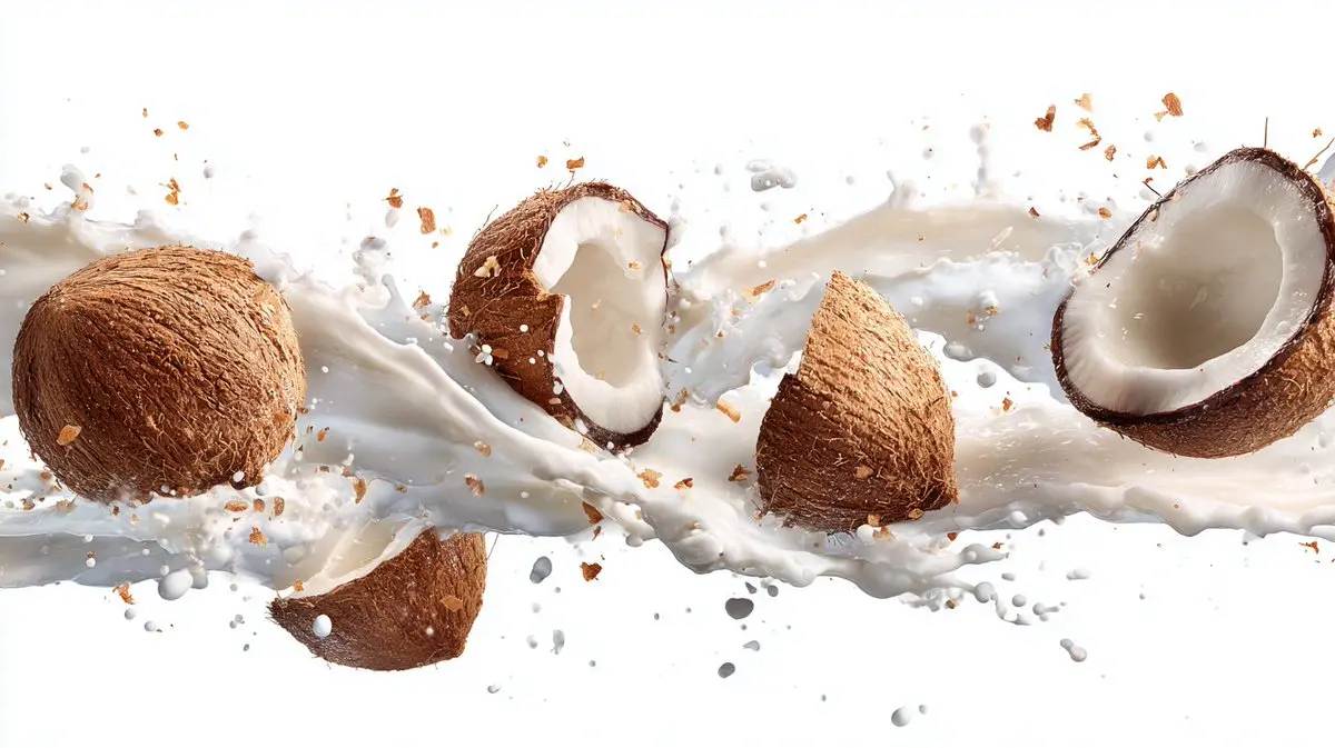 a photo of sliced [ingredient] in mid-air. the background is