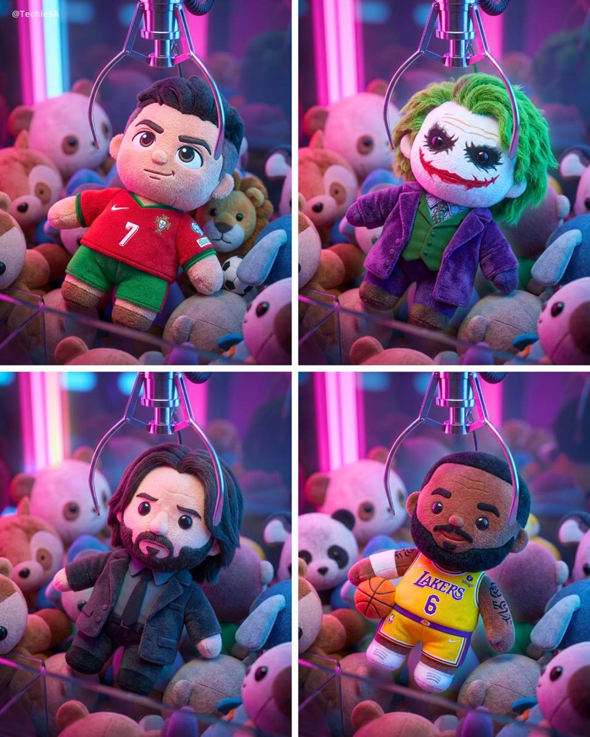 Cute 3d cartoon plush style transforming the person from the