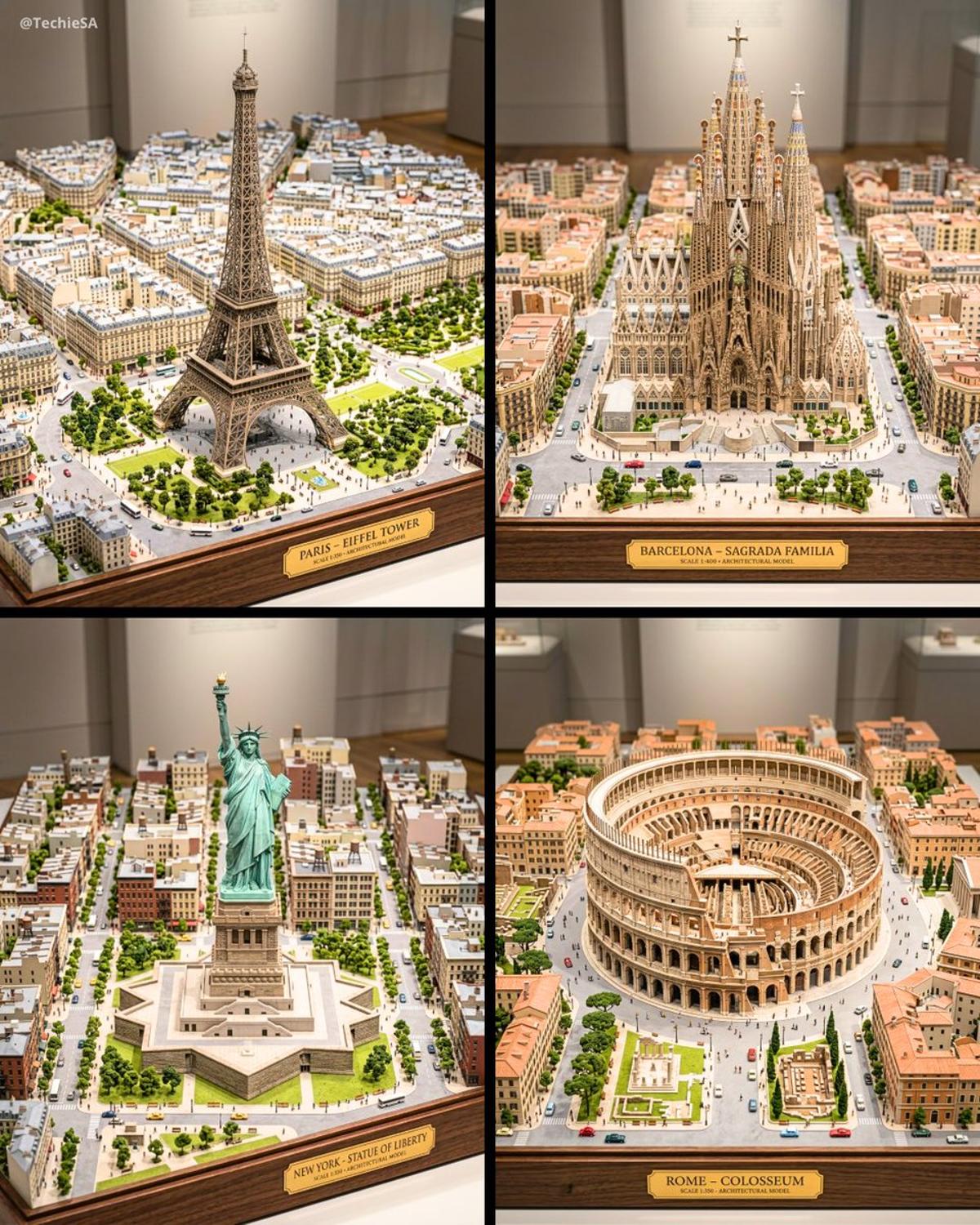 Ultra-detailed large-scale miniature architectural diorama o