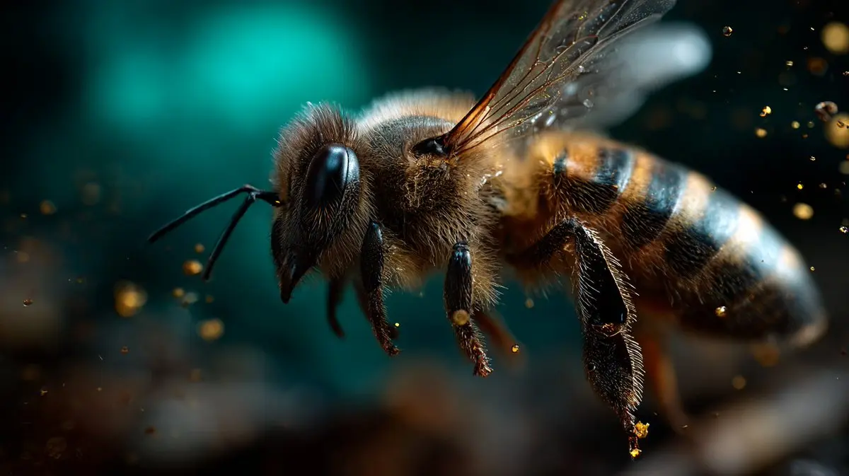 [animal or insect performing a dynamic action with particles
