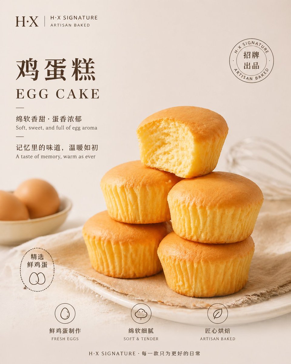 基础信息
品牌名称：[如：H·X / 麦香坊 / BAKE LAB]
品牌标签：[如：H·X SIGNATURE / 招