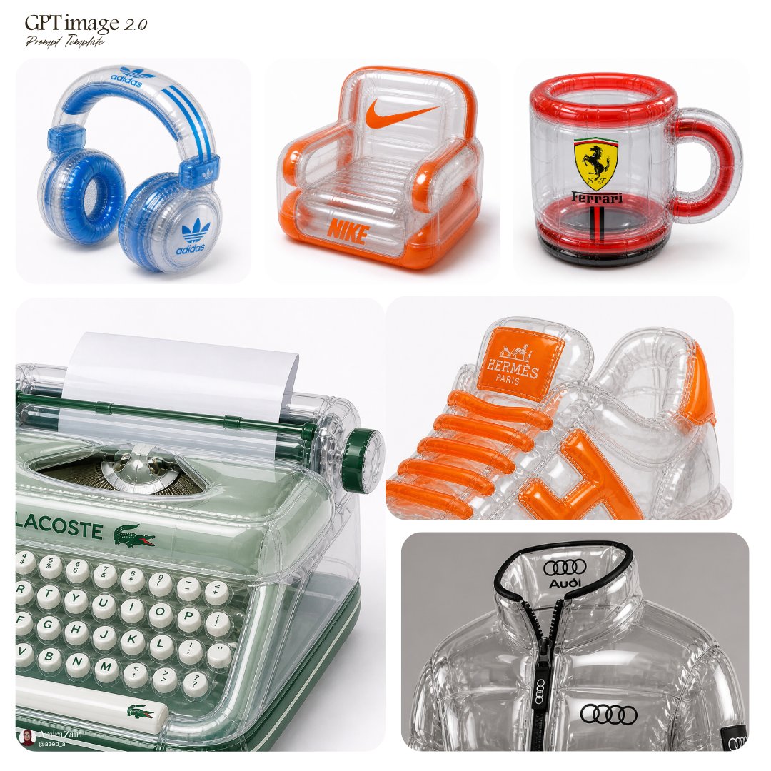 inflatable [product], transparent plastic material, high-glo