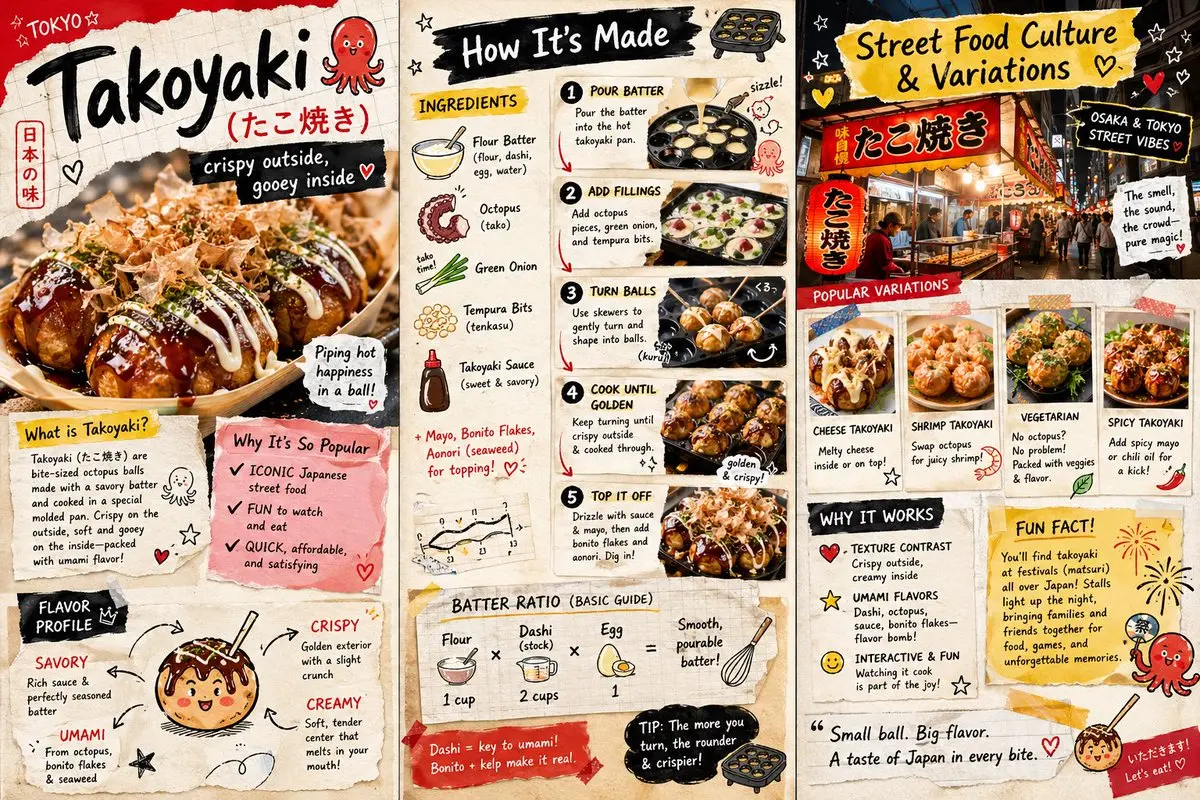 Create a vibrant, colorful 3-page zine-style infographic abo
