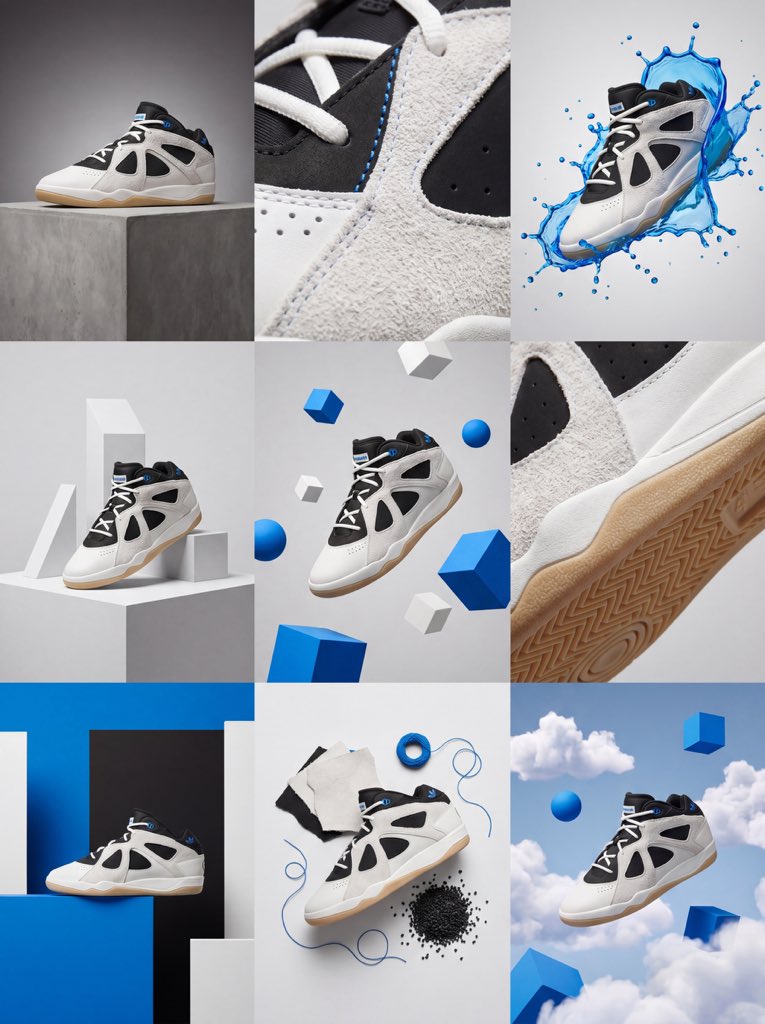Create a 3×3 grid in
3:4 aspect ratio for a high-end commerc