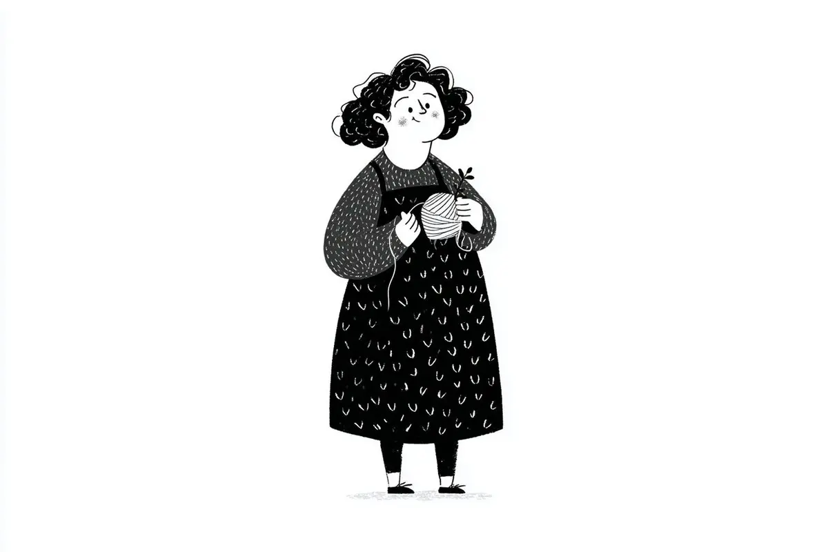 A simple black-and-white illustration of a [subject] in [out