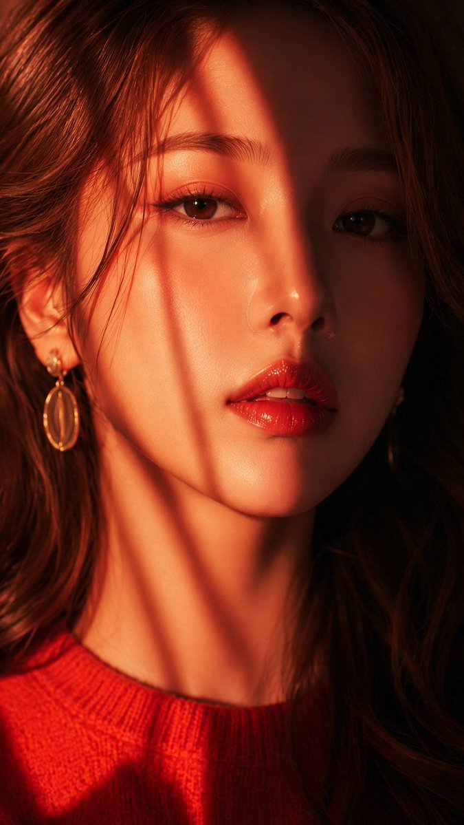 A stunning, high-resolution close-up portrait of an East Asi