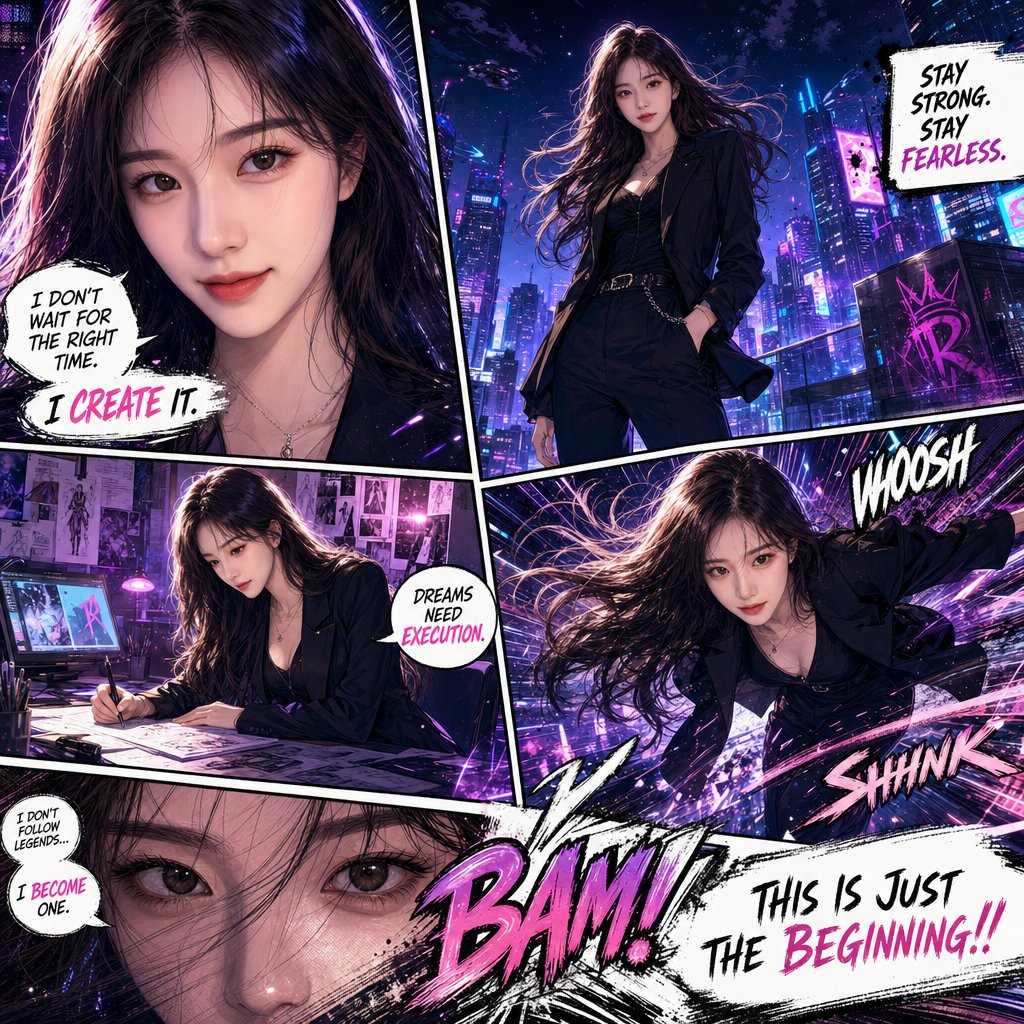 Create a full-page ultra-detailed colored manga illustration