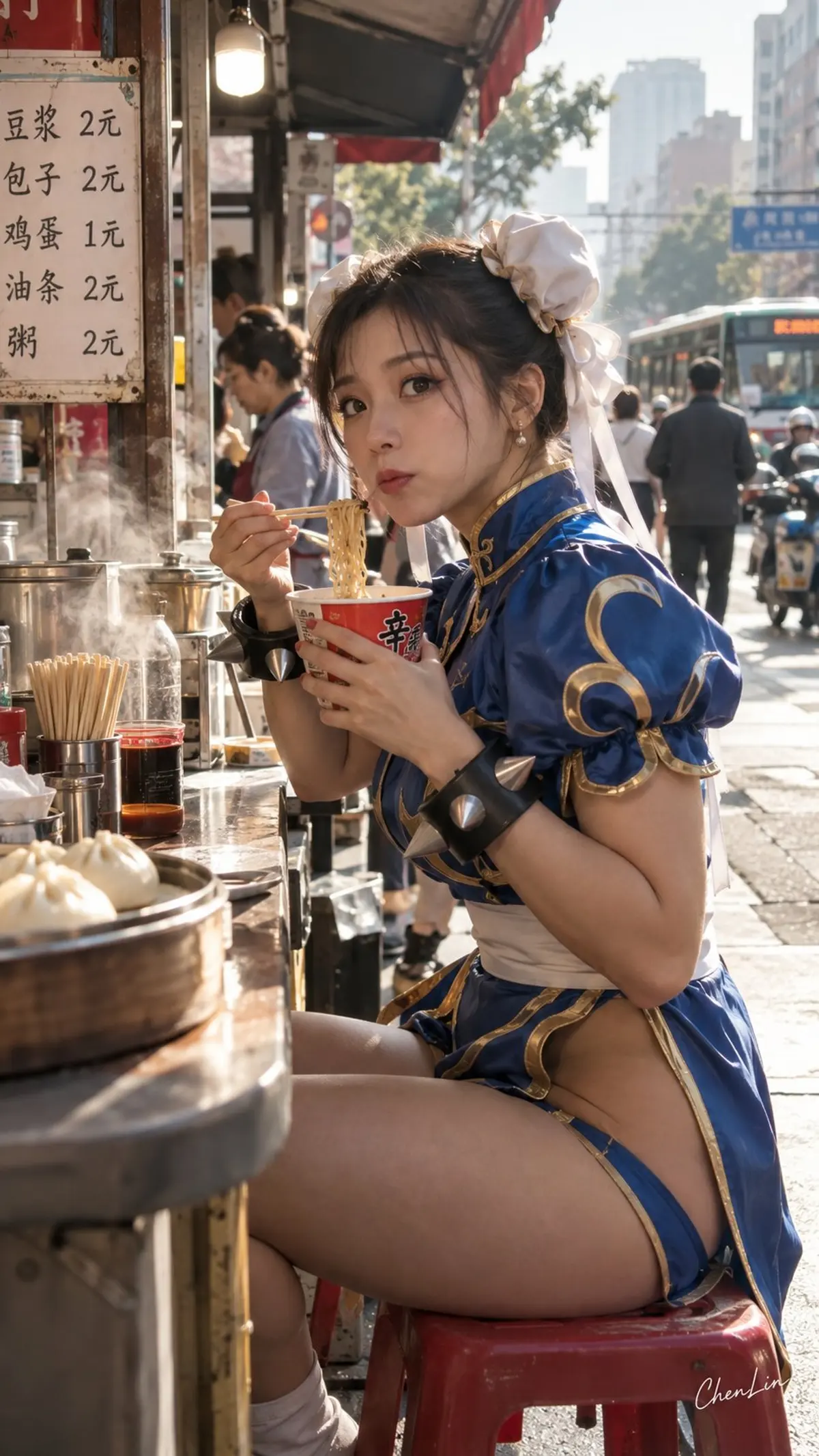 Anime Characters in Everyday City Life: Randomized Adult Cosplay Snapshots
