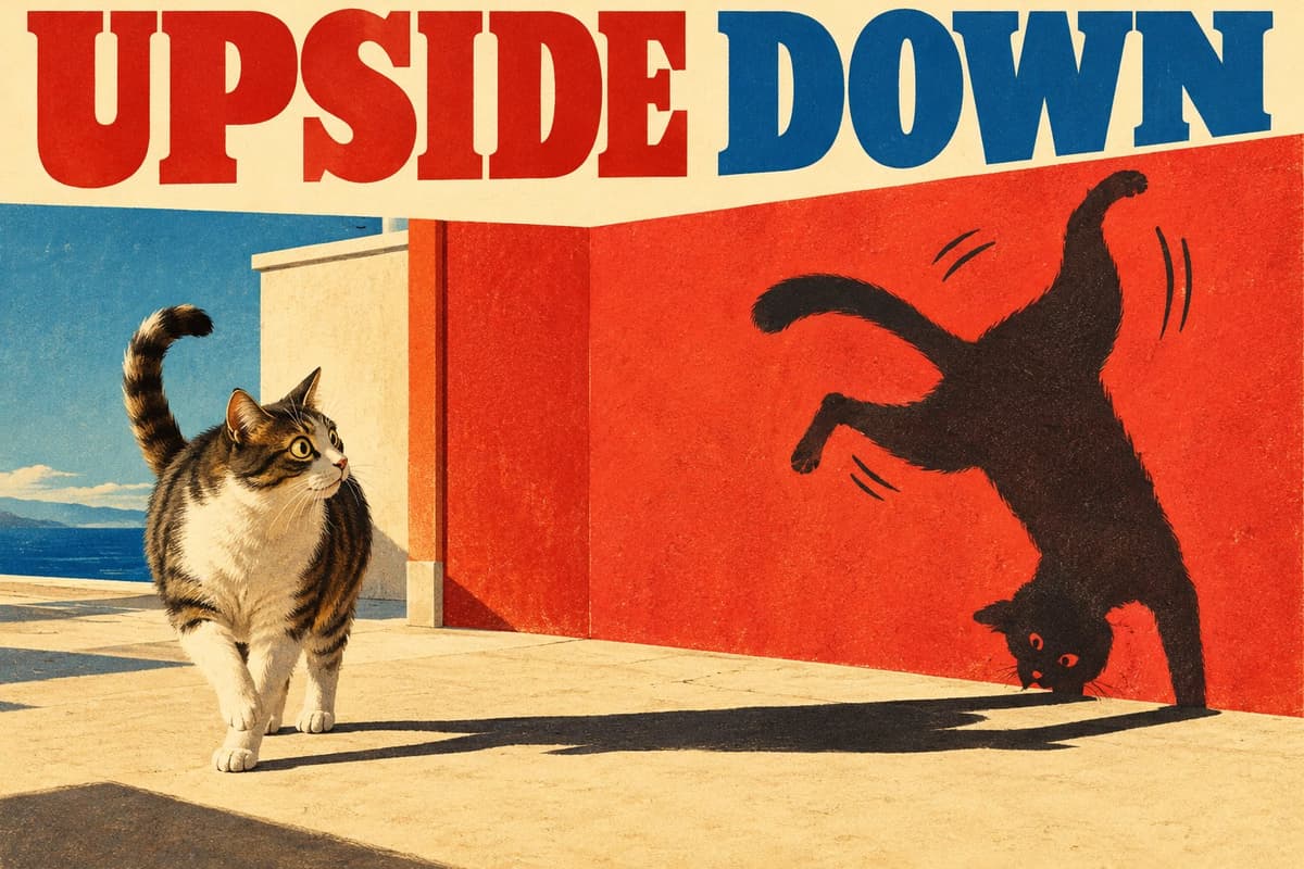 Surreal Retro Illustrations of Shadows Living Their Own Lives