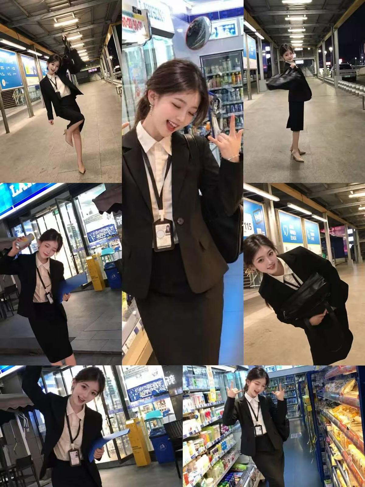 Japanese Office Worker After Hours at Lawson and the Station