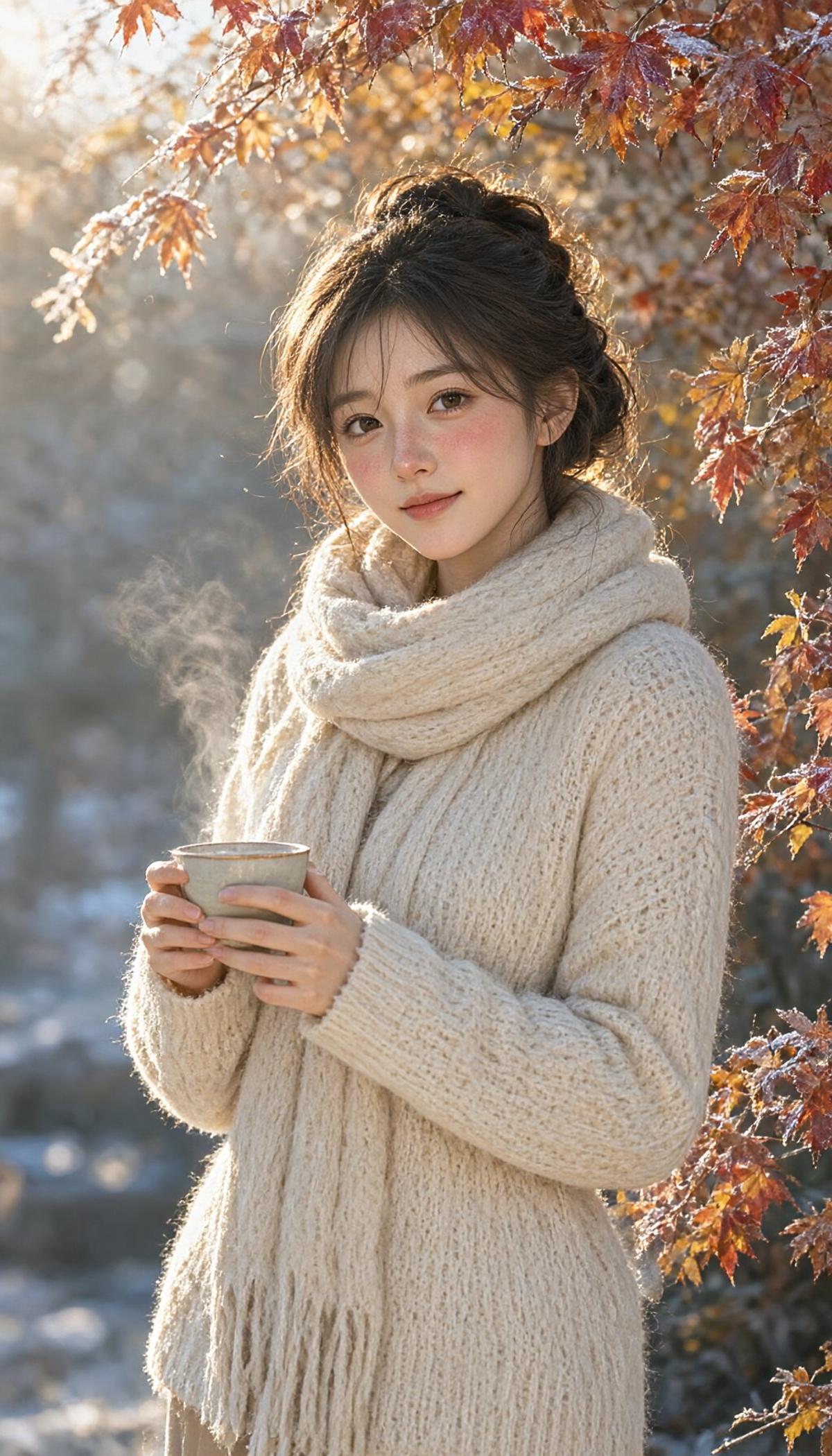 Frost’s Descent portrait beneath a maple tree