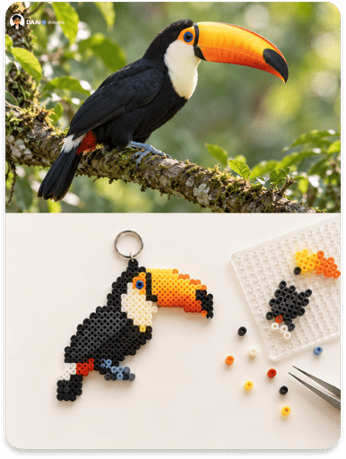 Photo and handmade fuse bead charm posters