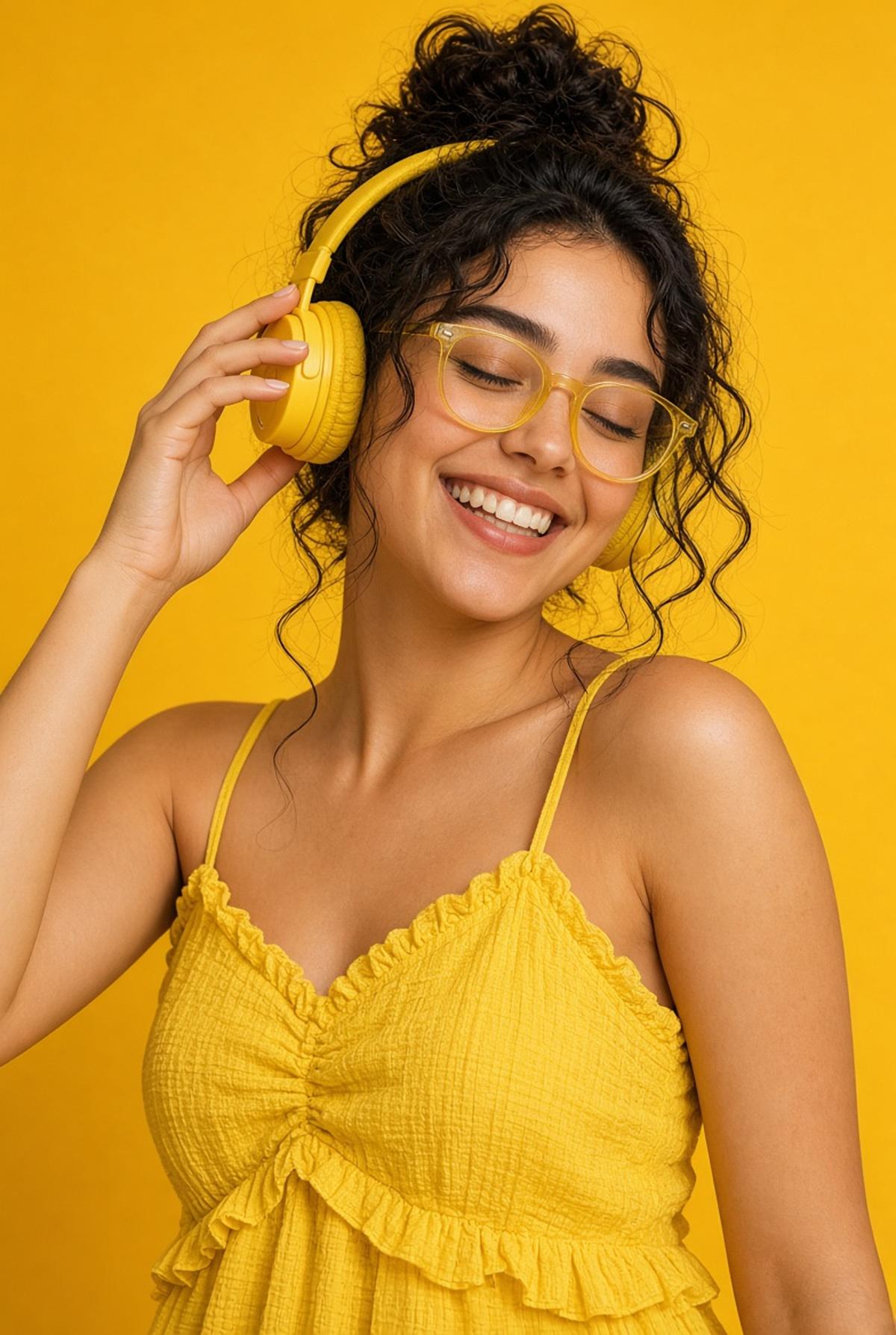Monochromatic Music Portraits in Yellow and Red