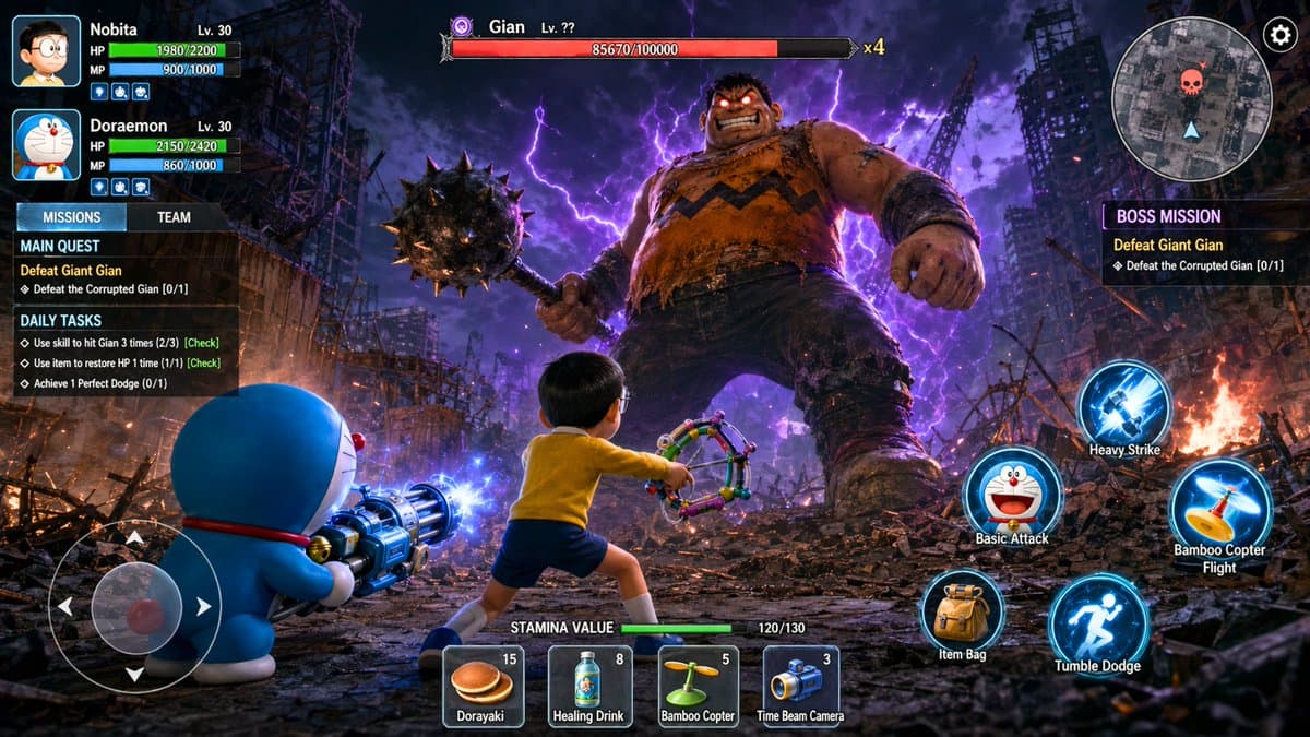 A high-resolution, photorealistic 3D action RPG mobile game 