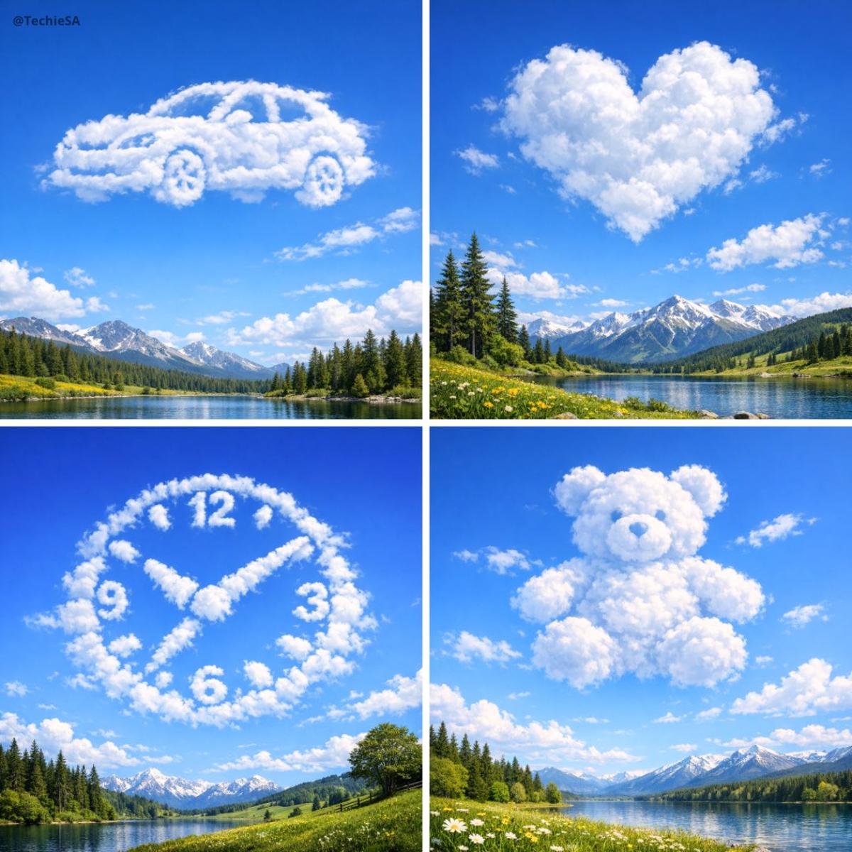 Create an ultra-realistic sky scene where soft, natural clou