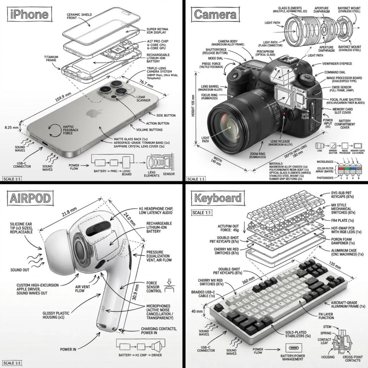 Create an infographic image of [OBJECT], combining a realist