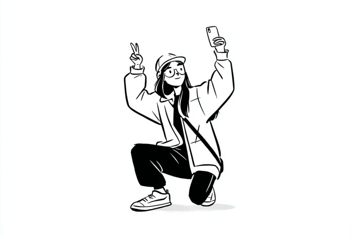 A simple black-and-white illustration of a [subject] in [out