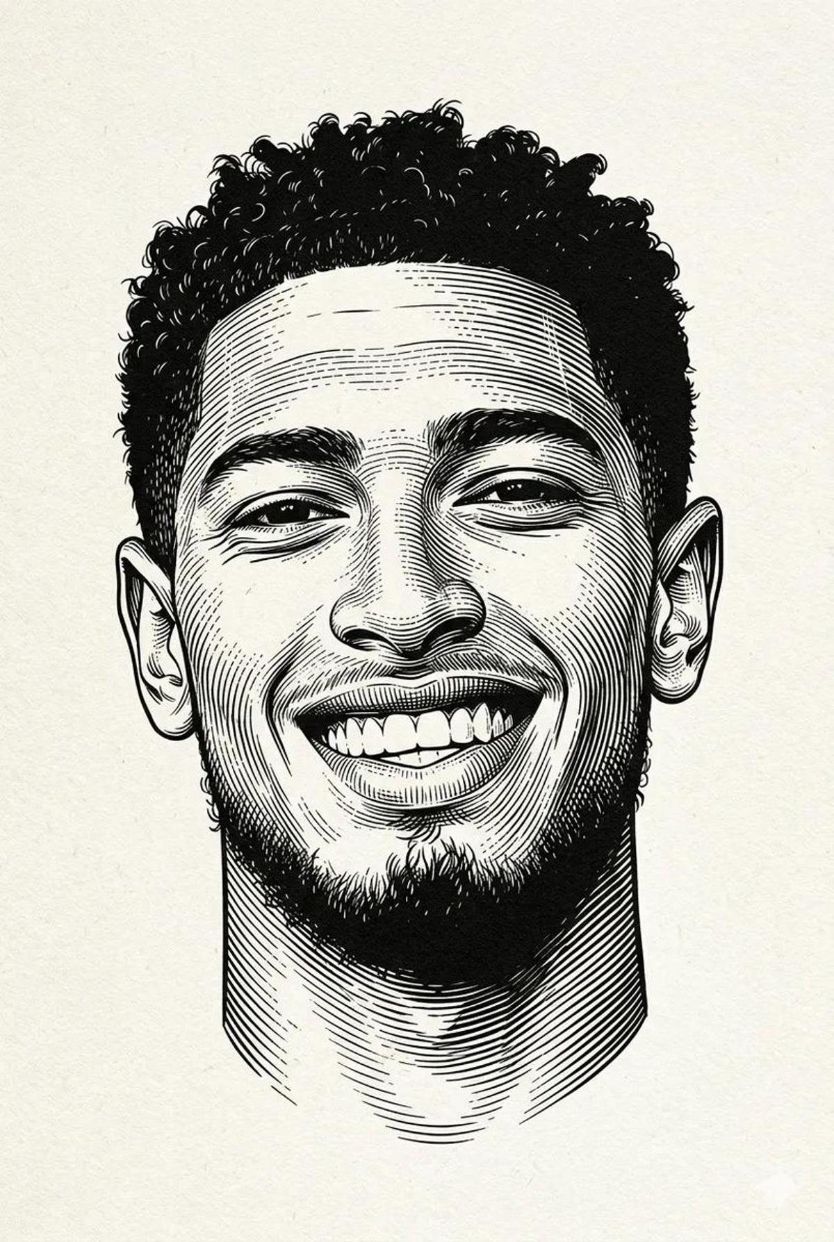 Black and white engraved portrait illustration of a person.
