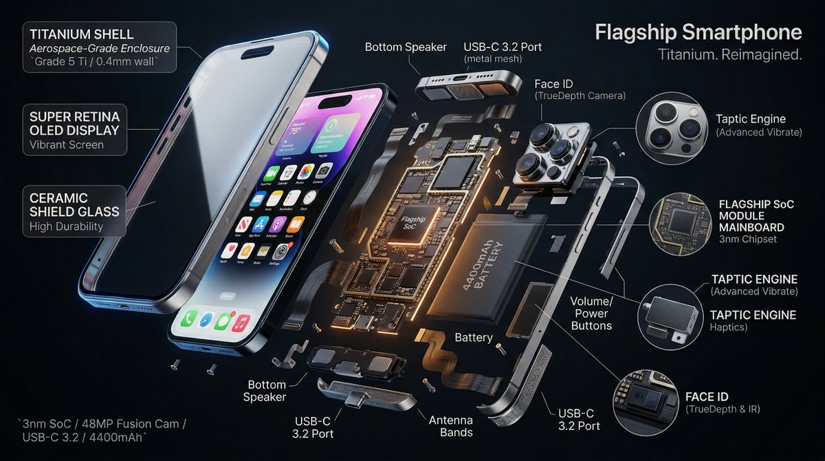 Hyperrealistic 3D radial exploded view of [PRODUCT]  [NUMBER