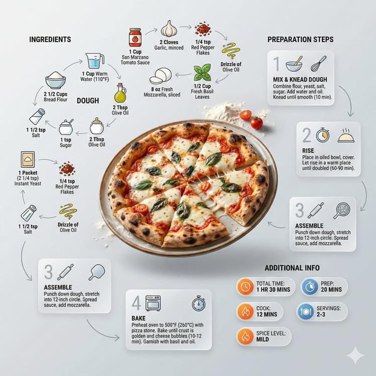 Ultra-clean modern recipe infographic.

Showcase [FOOD] in a