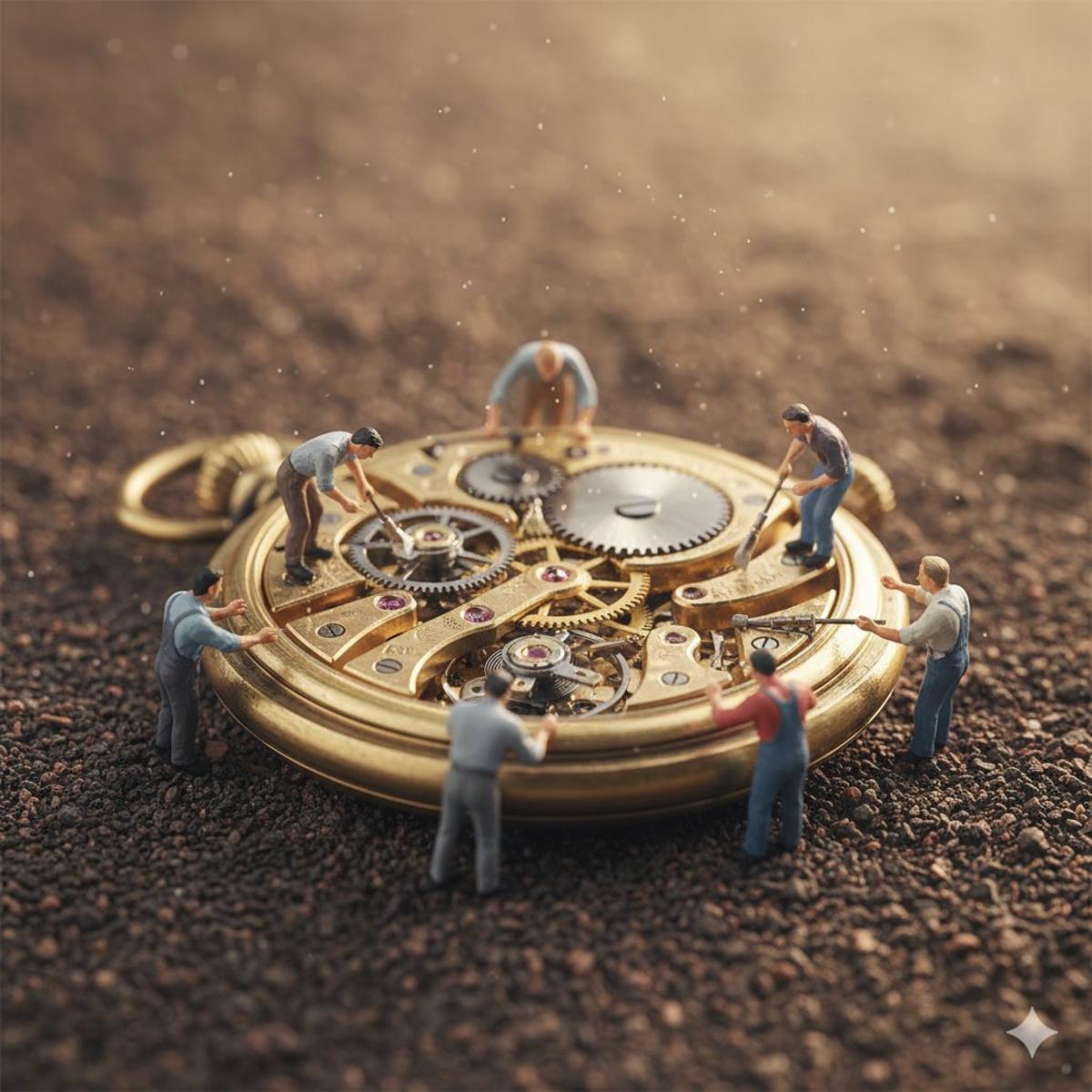 {
"prompt": "Ultra-realistic macro scene depicting tiny re