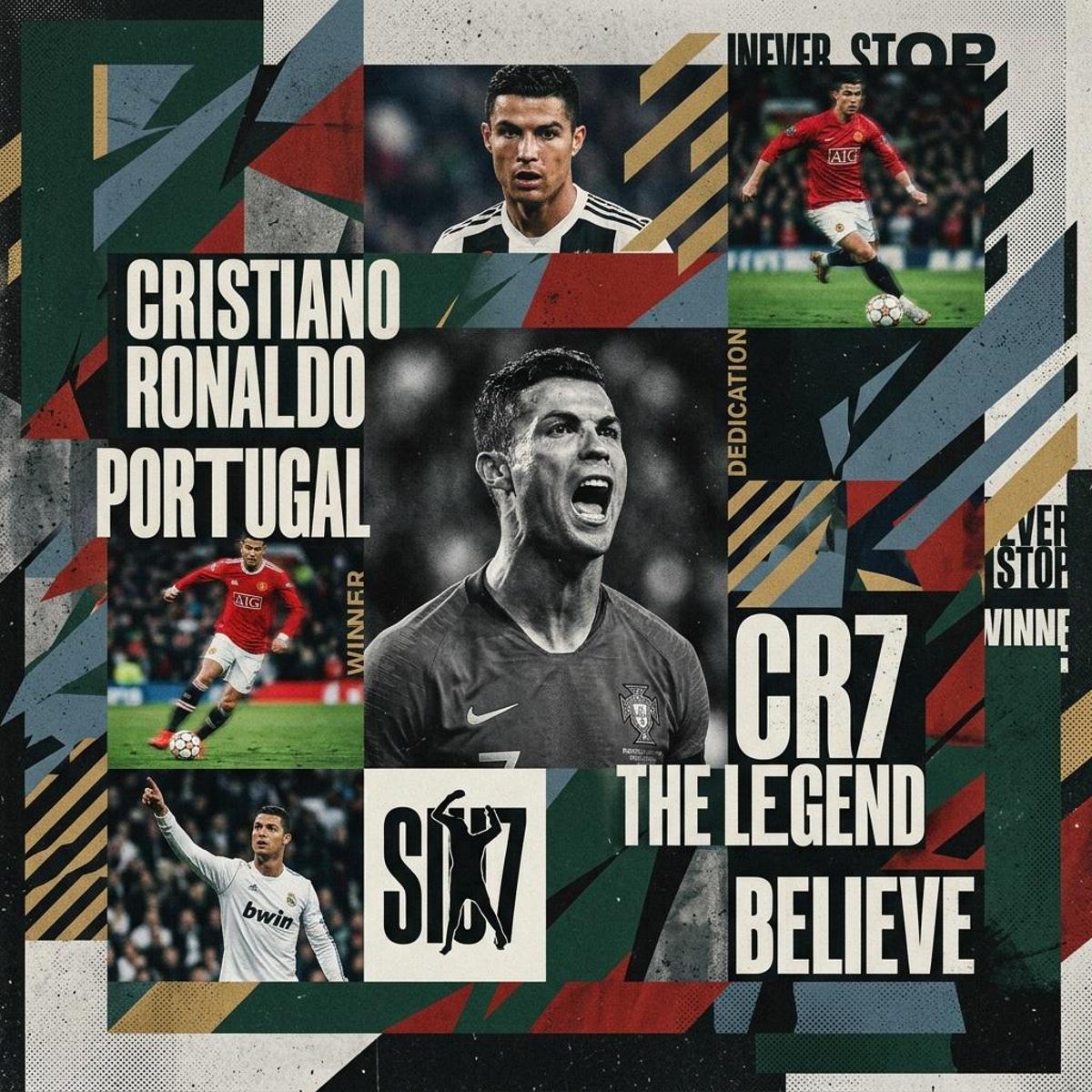 Create a digital modern maximalism style sports collage of [