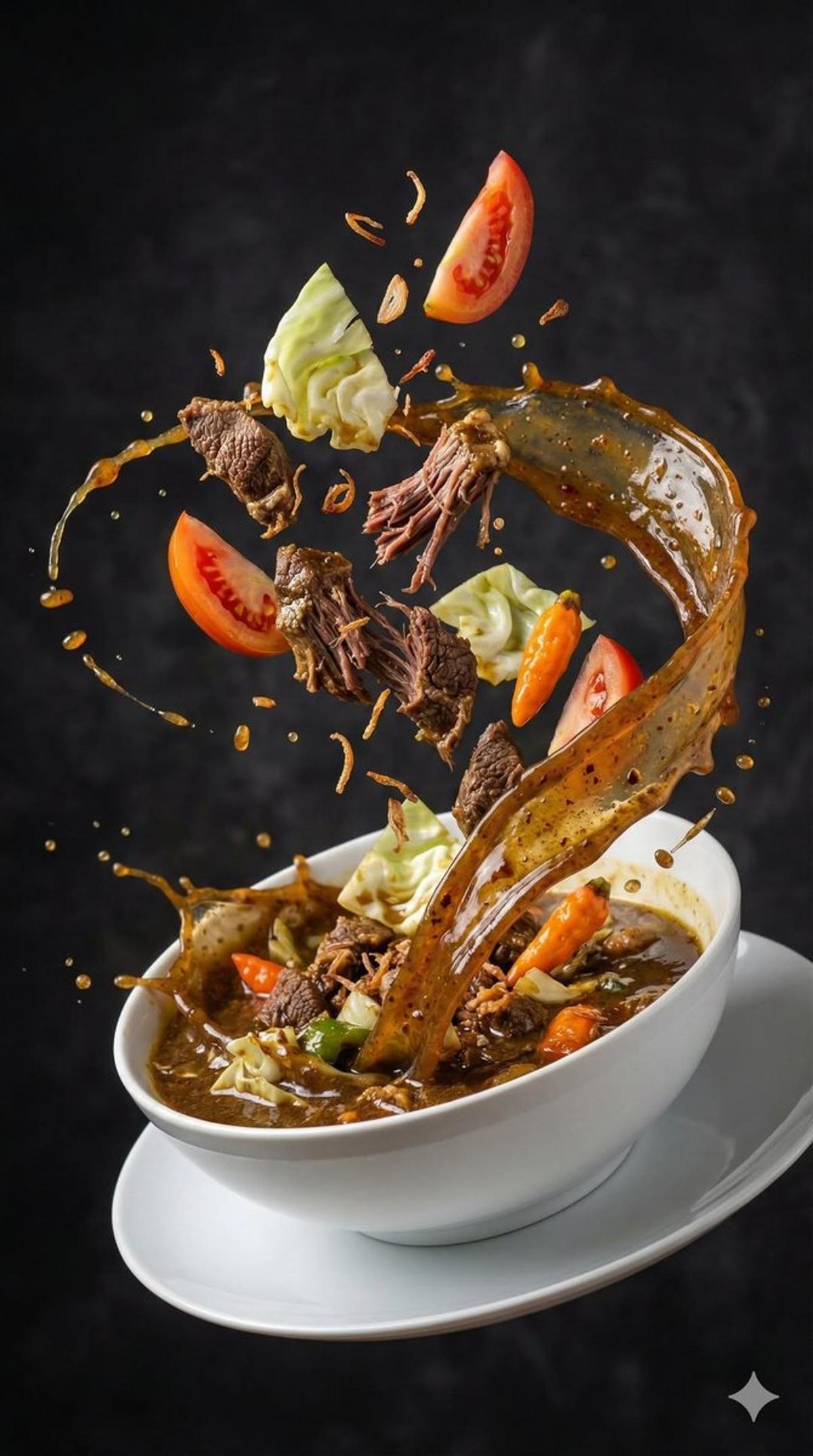 {
  "image_prompt": {
    "subject": "Rich Asian soup",
    