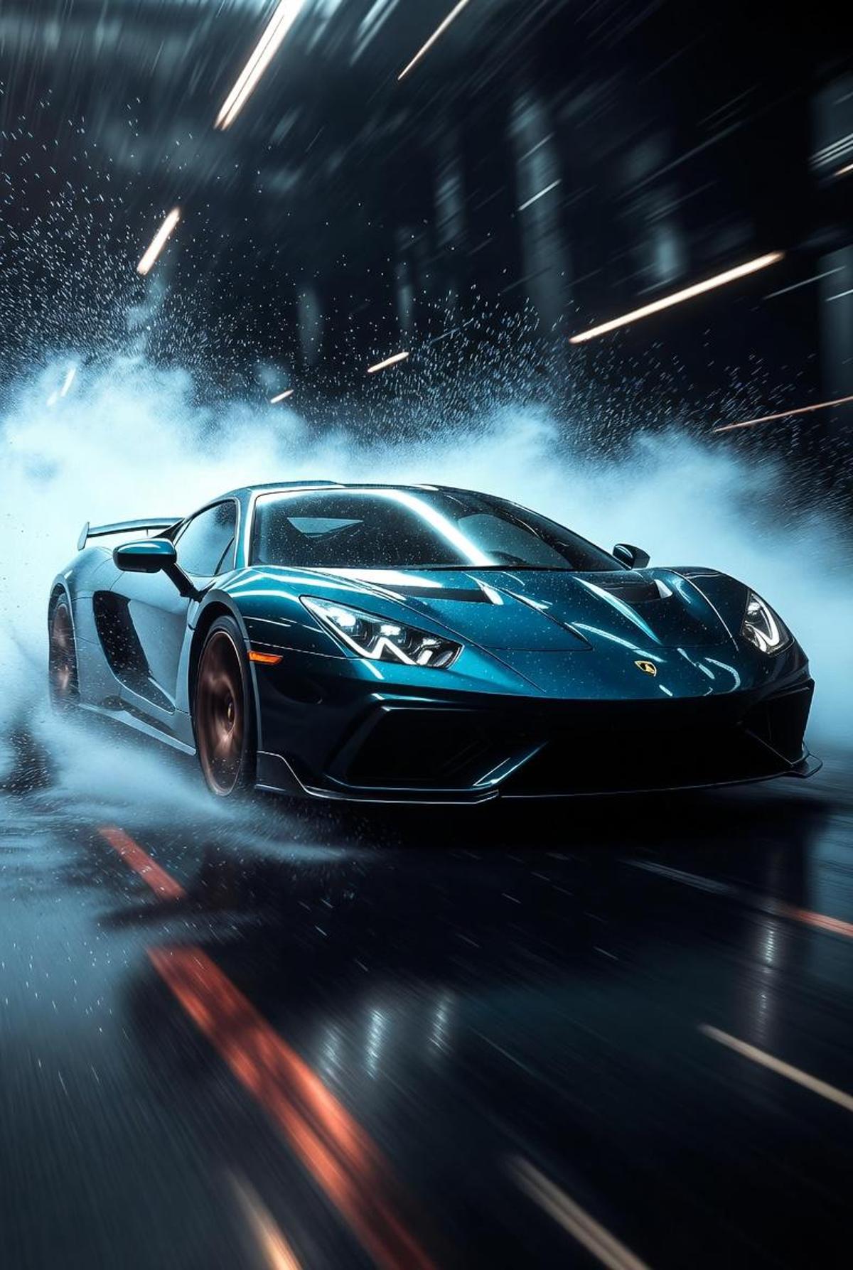 Hyper-realistic cinematic product photograph of a luxury spo