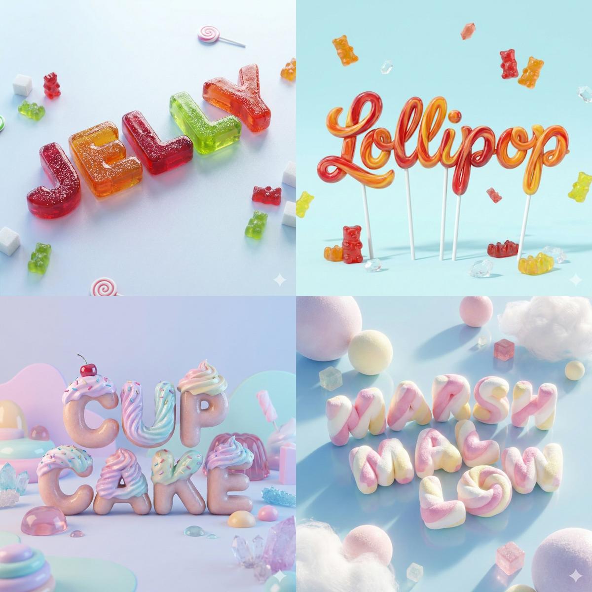 A smooth, ultra-realistic 3D render of the word [YOUR WORD] 