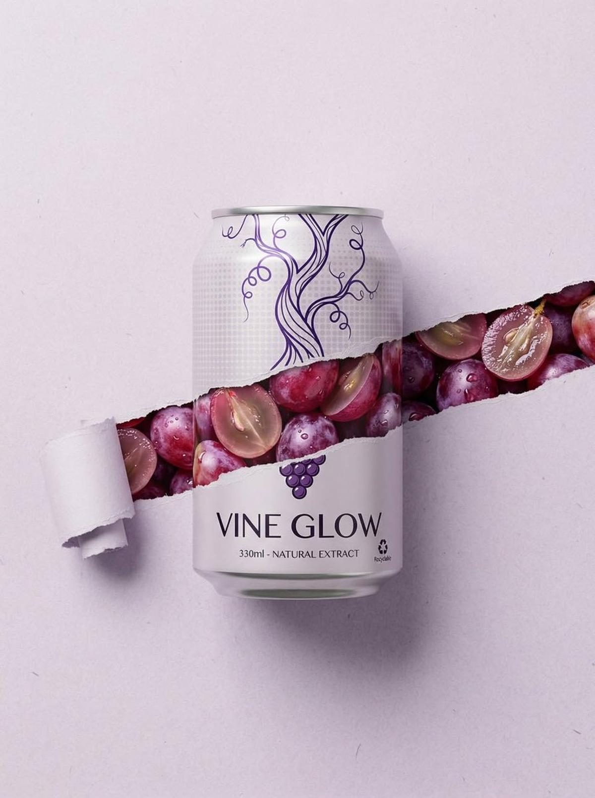 Grape Can – “Vine Glow”
Minimalist product photography of a