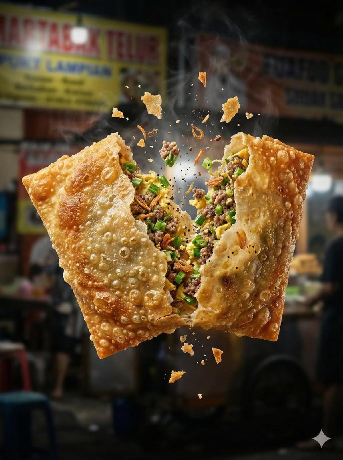 Ultra-realistic high-speed food photography of a crispy gold