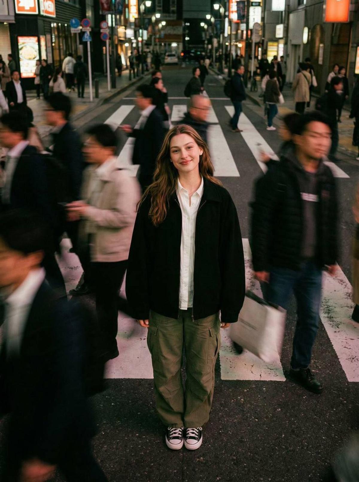 Cinematic street photography capturing a moment in motion wi