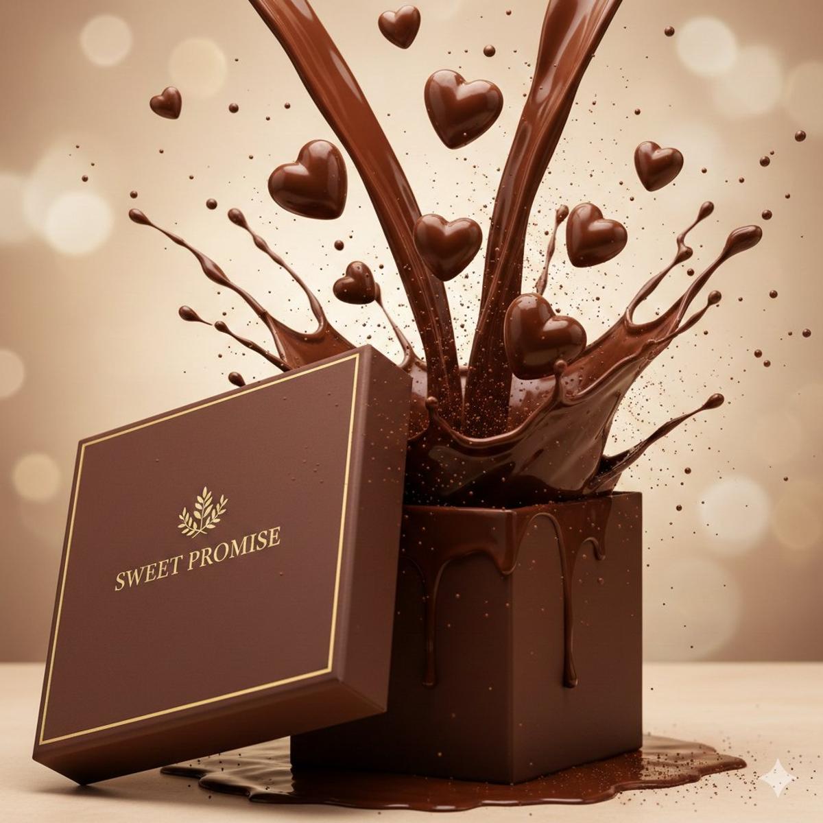 A slow, sensual luxury chocolate commercial shot in ultra-hi