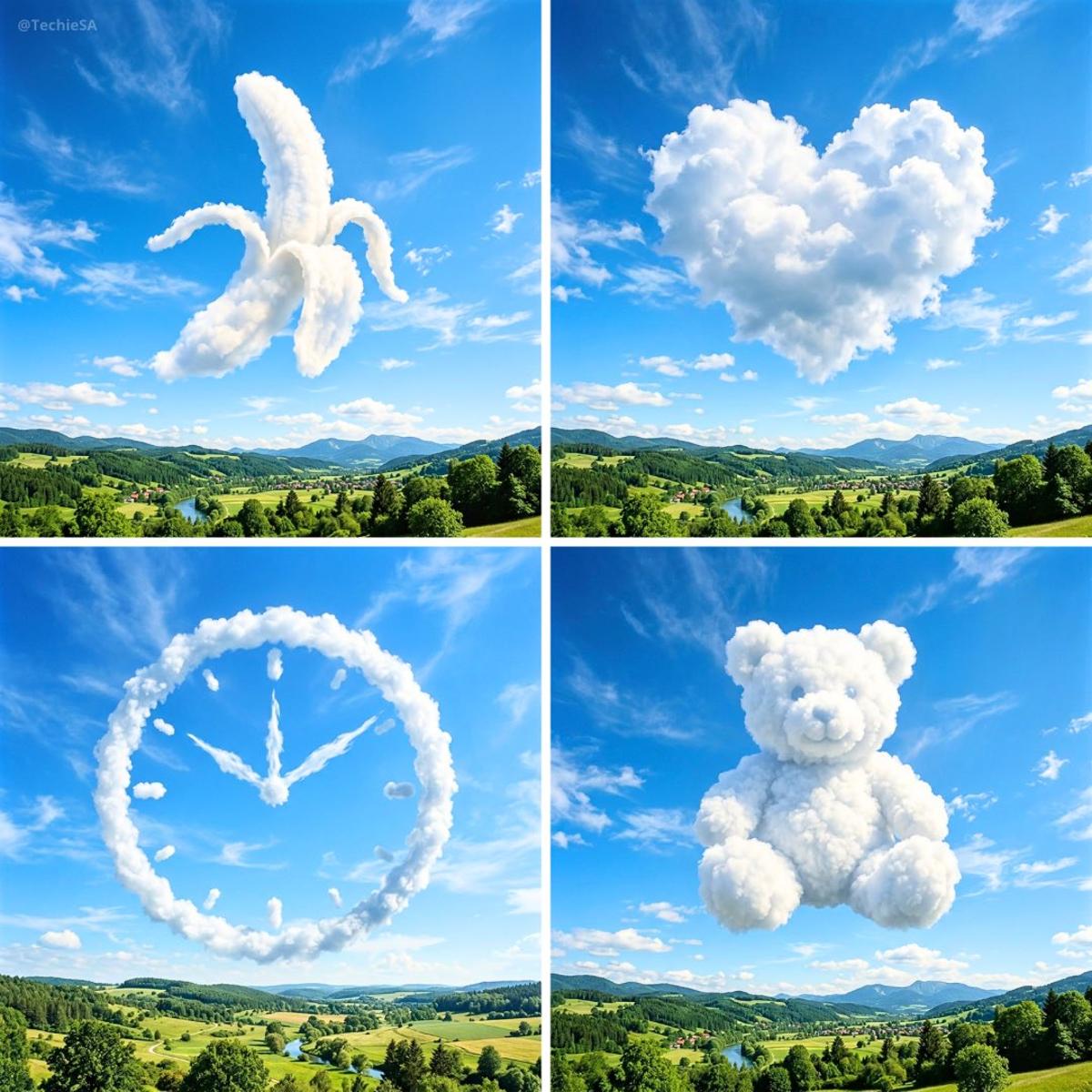 Create an ultra-realistic sky scene where soft, natural clou
