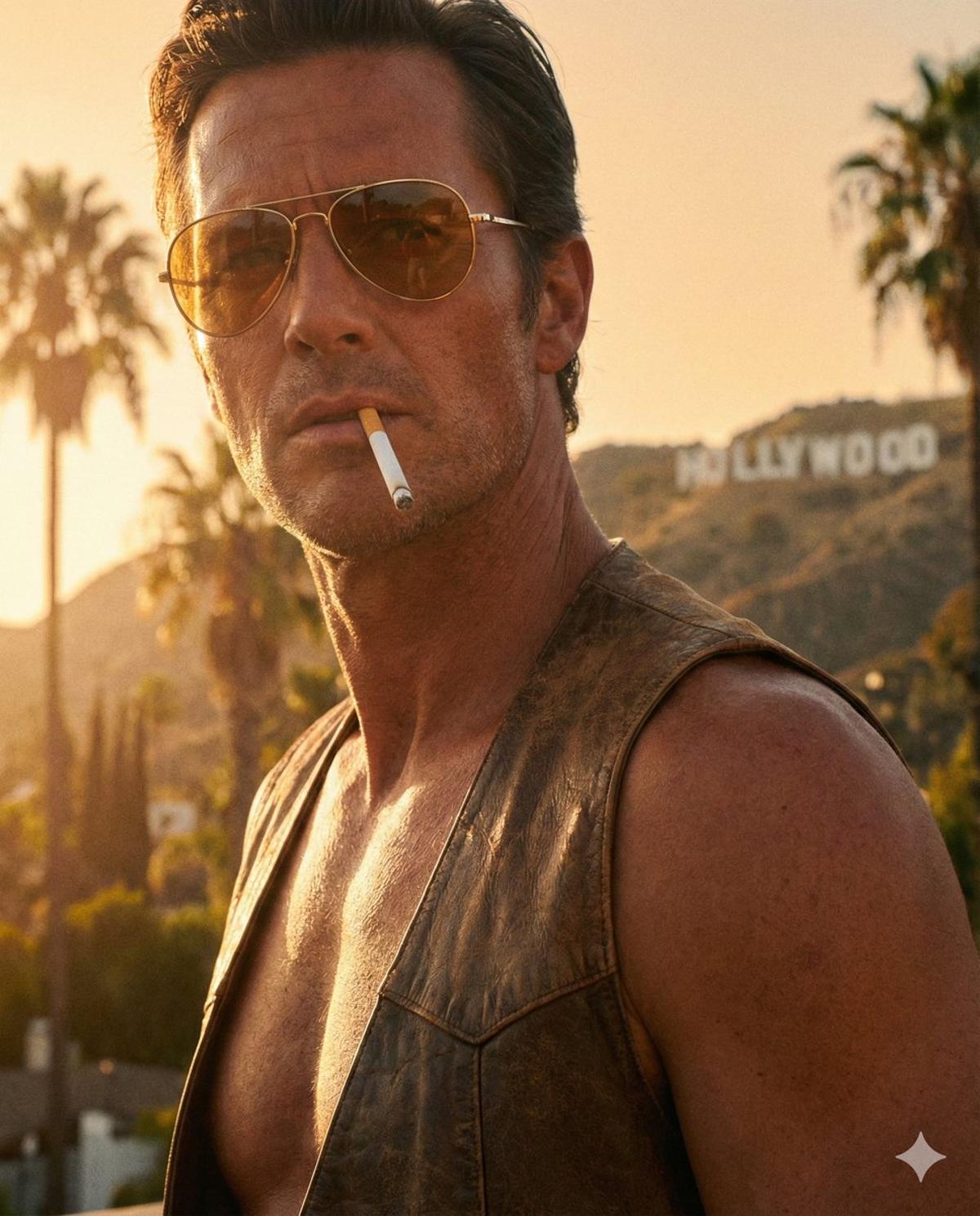 Shirtless male subject, hyper-realistic skin texture, deep t