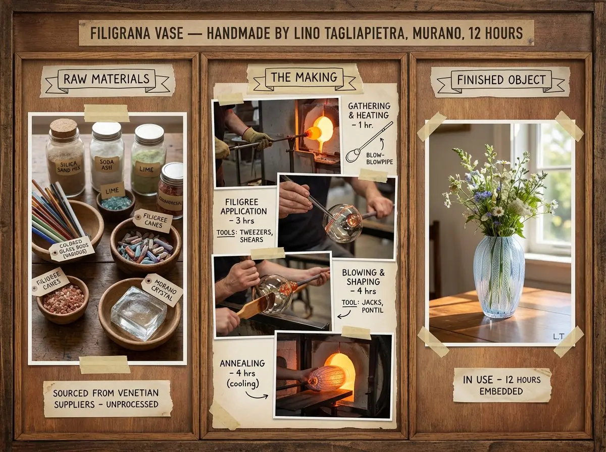 An artisan's method board for [HANDMADE OBJECT] — [TECHNIQUE