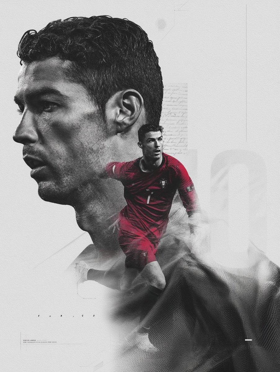 A dramatic double exposure portrait of a professional footba