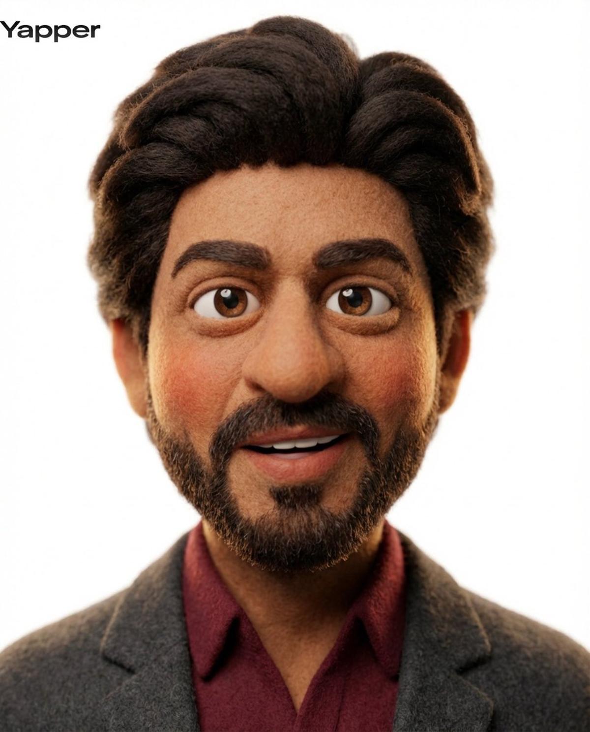 Transform the uploaded image into a stylized 3D claymation c
