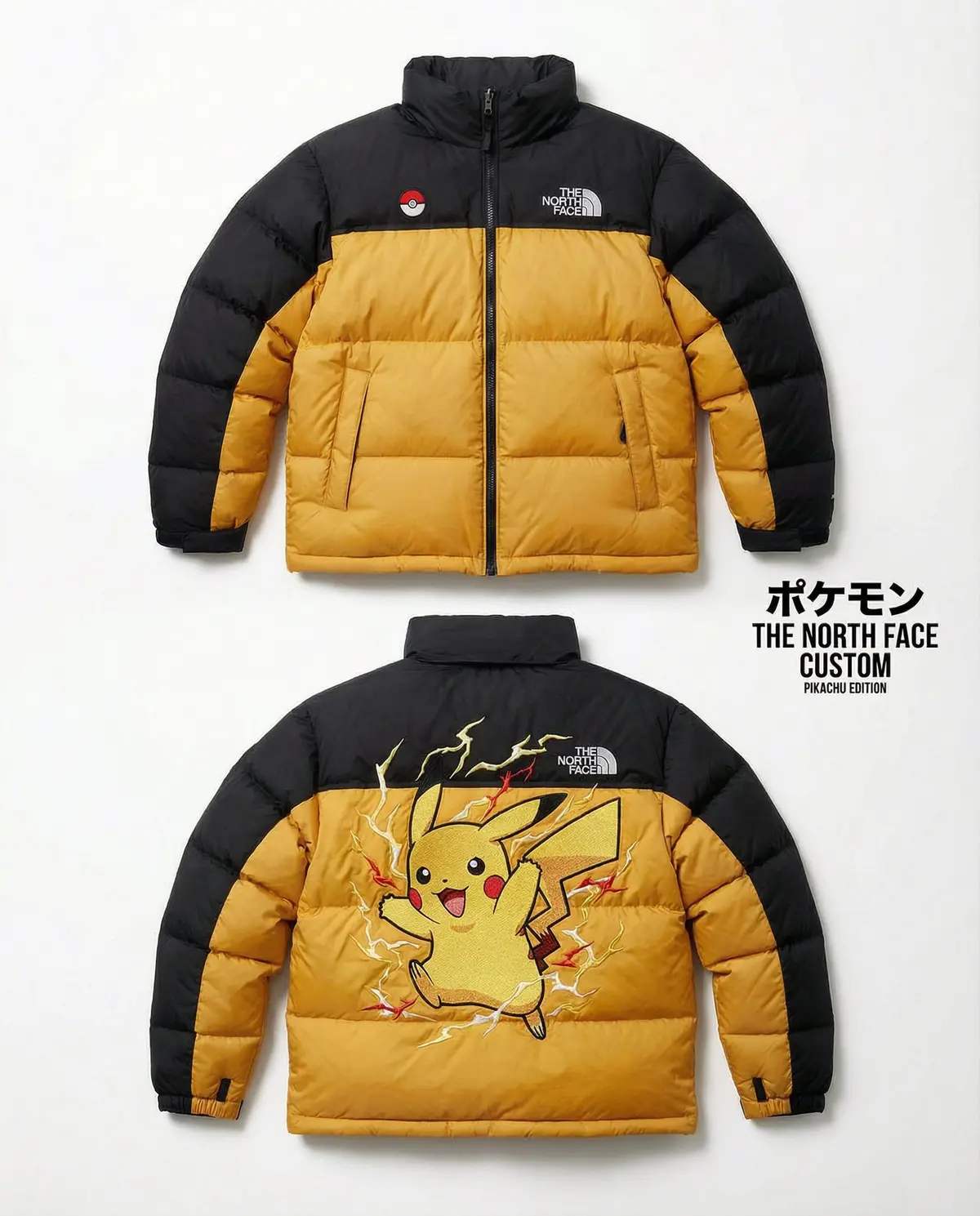 High-end editorial product shot of a custom The North Face N
