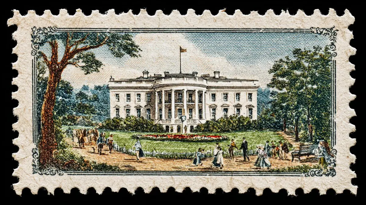 a vintage postage stamp depicting [iconic monument of a capi