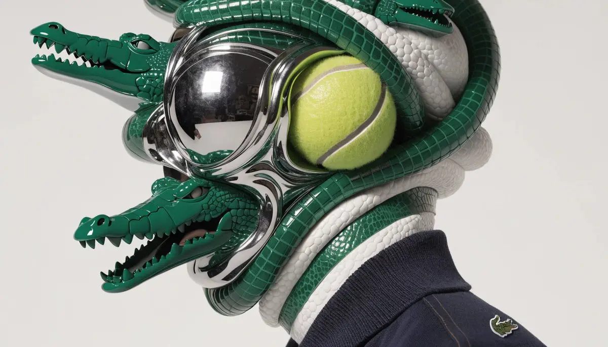 [BRAND]. A hyperrealistic editorial photo of a figure wearin